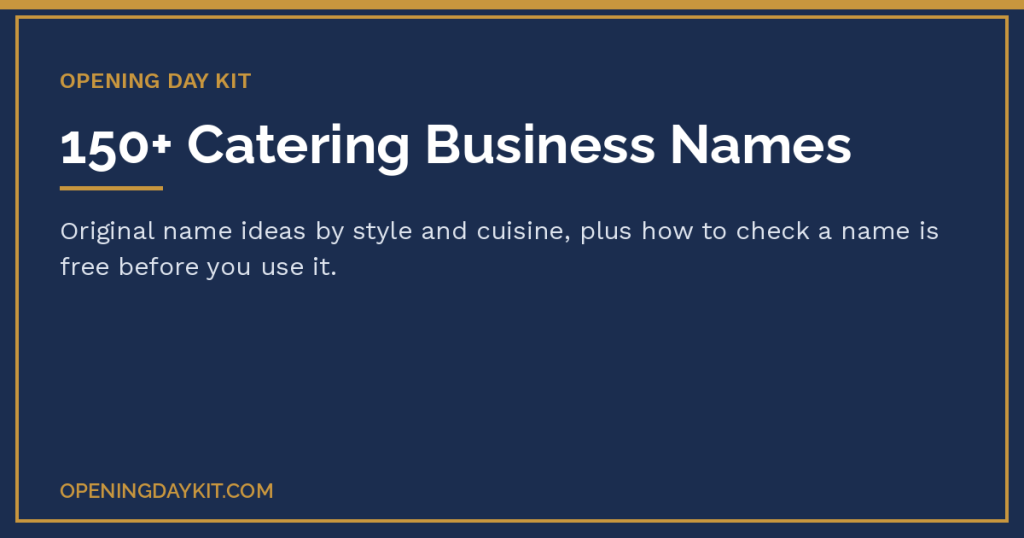 150+ catering business names: original ideas by style and cuisine for 2026